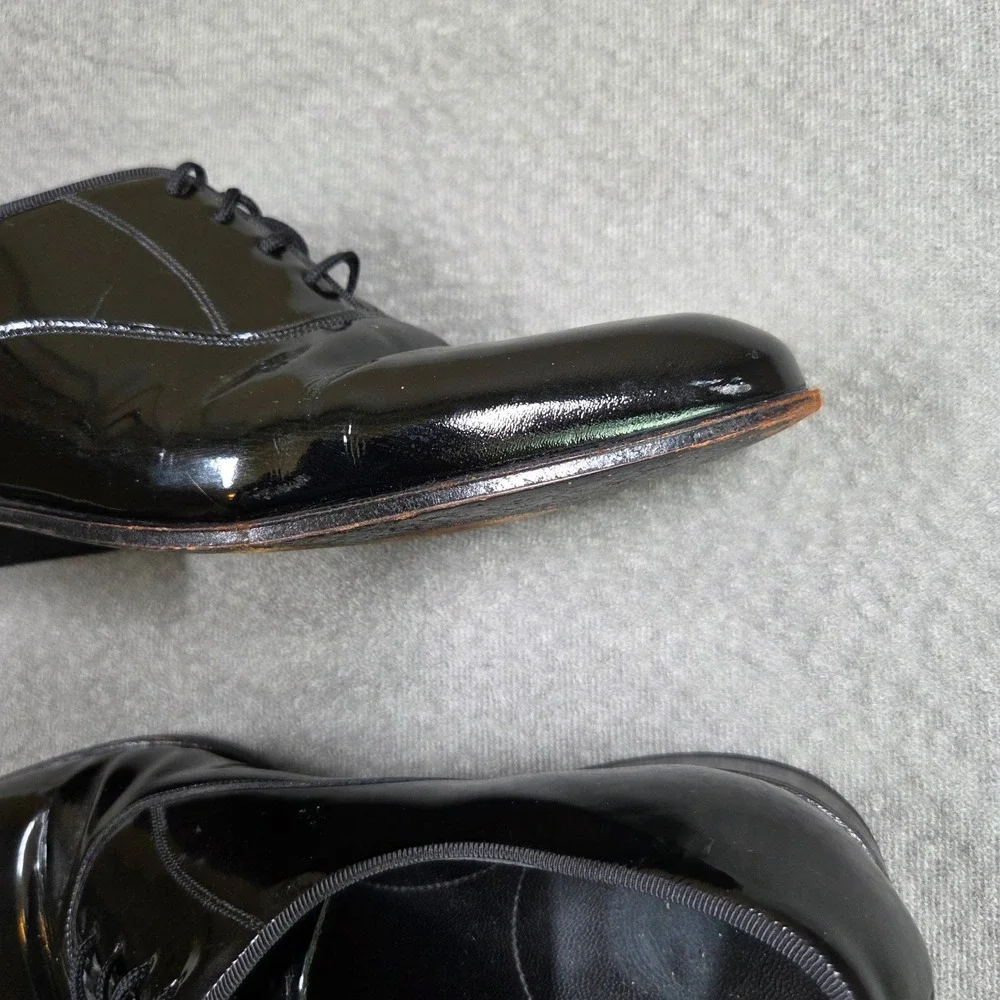 Florsheim Patent Leather Oxford Dress Shoes Men 7D Black Formal Plain Toe